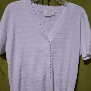 Cyrus Ivory Button-Up Knit Top